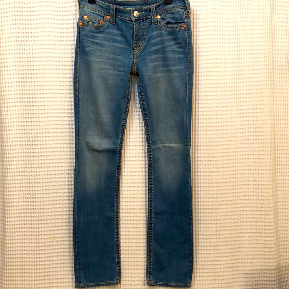 True Religion Rainbow Slim Straight Jeans